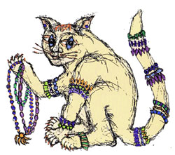Die Katze mit Perlen erklärt Euch wie man Ketten fädelt