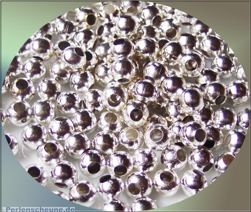 Set mit 20 Perlen Metallspacer 8 mm silberfarben