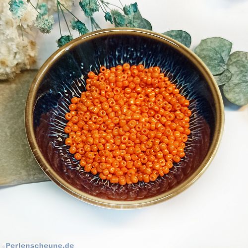 Japanische Glasperlen Rocailles 2,5 mm orange 20 g