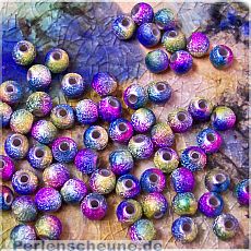 Perlenset 20 schöne Stardust Perlen Spacer lila 8 mm