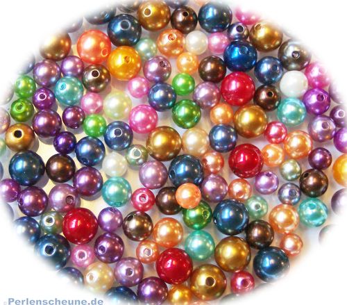 Perlenset 40 Rainbow Perlen 6 -10 mm für Schmuck