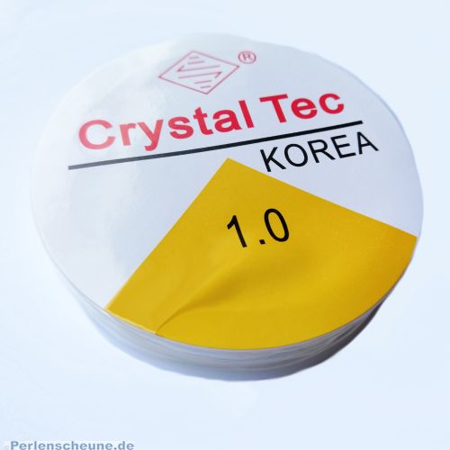 1 Rolle elastische Perlschnur Crystal-Tec 1 mm 10 m