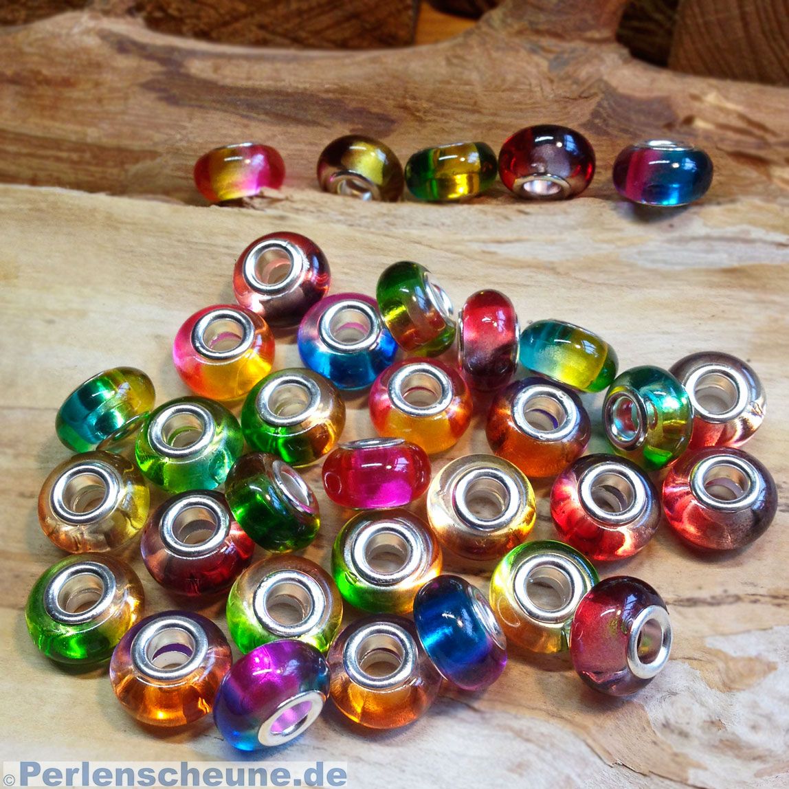 handwerk regenbogen runde ball glitzern perlen glasperlen goldfischglas filler 