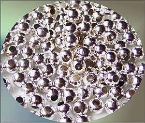 Set mit 20 Perlen Metallspacer 8 mm silber