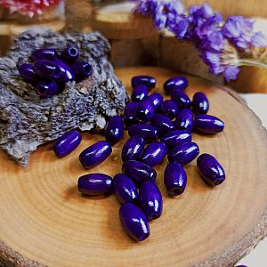 50 Kinderperlen Holzperlen violett 10 mm Olive