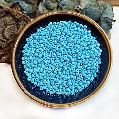 Japanische Glasperlen Rocailles 2 mm babyblau Saatperlen Indianerperlen 20 g