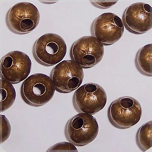 30 Metallperlen Metallspacer 6 mm bronze antik