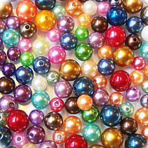 Perlenset 40 Rainbow Perlen 6 -12 mm Kinderperlen