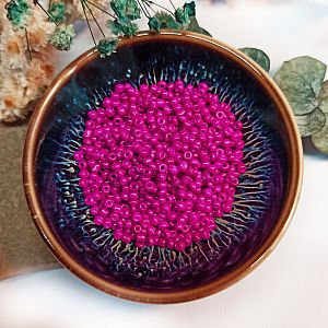 Japanische Glasperlen Rocailles pink opak 2 mm Perlenset 20 g