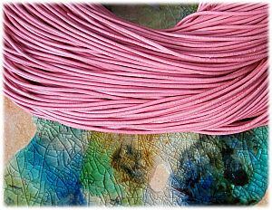 1 m Lederschnur Lederband 1,5 mm rosa Lederschnüre